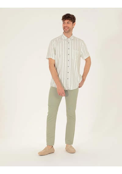 Pierre Cardin Erkek Açık Yeşil Kanvas / Chino Pantolon 50268095-vr092 Açık Yeşil
