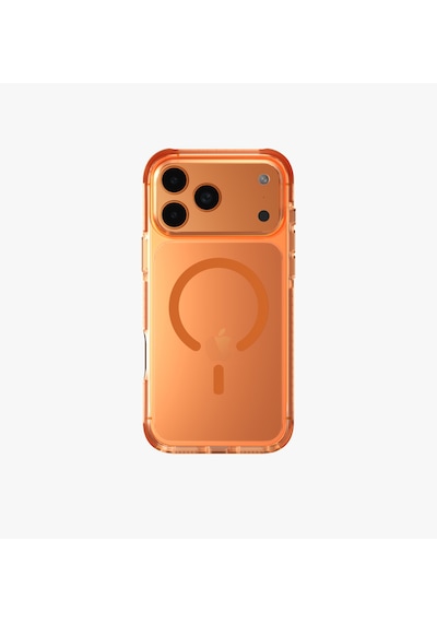 Apple   Uyumlu  iPhone 17 Pro Max Kılıf Combat Serisi Üç Katmanlı Shocksorb Magsafe Özellik Magclick Koruyucu Kapak Turuncu