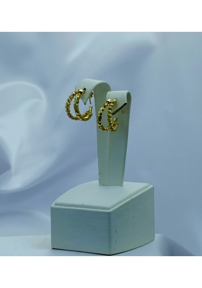 Yeni Sezon Vip Seri Paslanmaz Çelik Dorika'lı Altın Kaplama Küpe Gold
