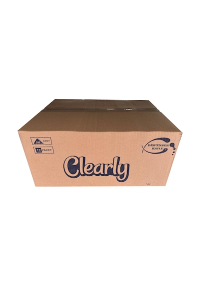 Clearly Dispenser Kağıt Havlu - Z Katlama - 2 Kat - 200 Adetlik 12 Paket / Koli