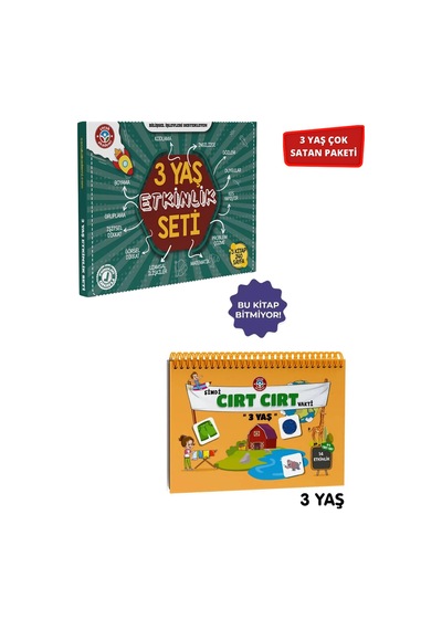 Çocuk Akademi 3 Yaş Etkinlik Seti Ve 3 Yaş Cırt Cırtlı Vakti Ikili Paket