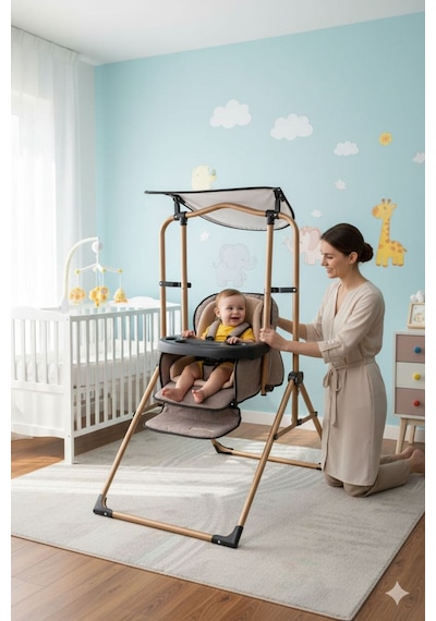 Turhan Bebe Tam Yatarlı Tenteli Mama Tablalı Keten Kumaş Ev Tipi Gold Salıncaklı & Mama Sandalyesi Gold/gri Gold/gri Turhan Bebe Tam Yatarlı Tenteli Mama Tablalı Keten Kumaş Ev Tipi Gold Salıncaklı & Mama Sandalyesi Gold/gri Gold/gri