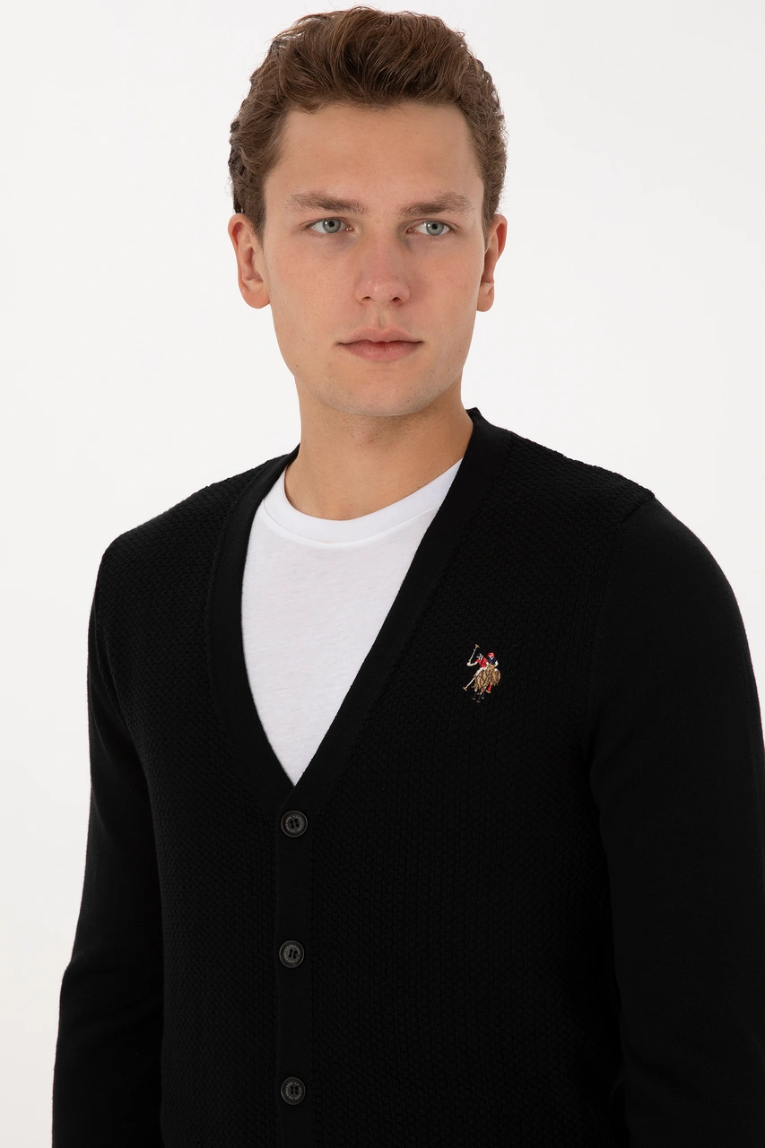 U.s. Polo Assn. Erkek Siyah Hırka Triko 50307952-vr046 Siyah