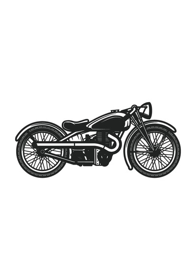Klasik Motosikletler Model 6 Oto Özel Yeni Sticker 25 X 12 Cm