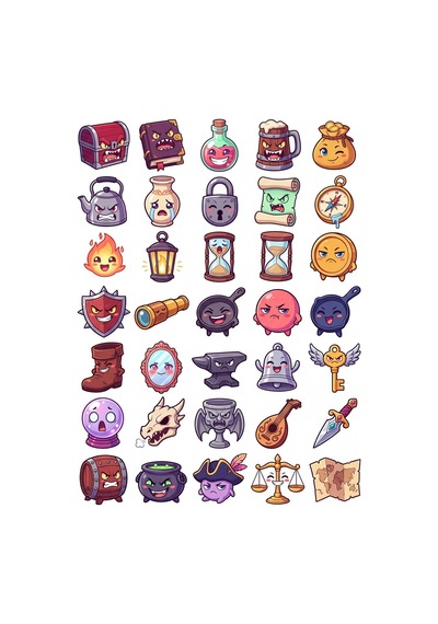 30 Adet Fantastik Ryo Mimik Sticker Seti - Laptop, Defter, Telefon Çok Renkli