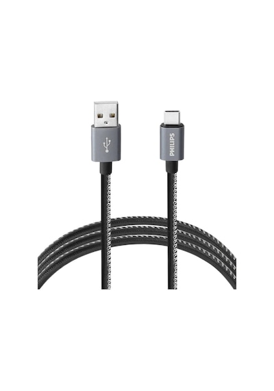 Philips Uyumlu 3A 60W Type-C Deri Kaplama Hızlı Şarj ve Data Kablo