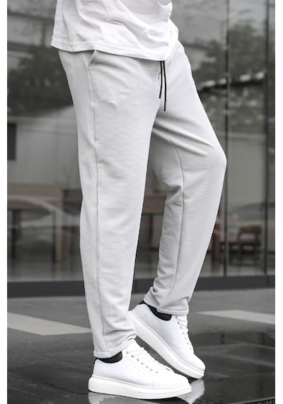 Madmext Gri Basic Waffle Kumaş Erkek Pantolon 6509-gri Gri