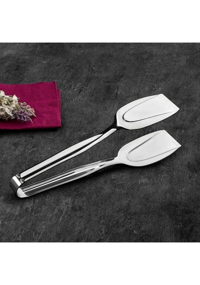 Lüks Pasta Börek Maşası Paslanmaz Çelik 21 Cm Paslanmaz Çelik Beyaz