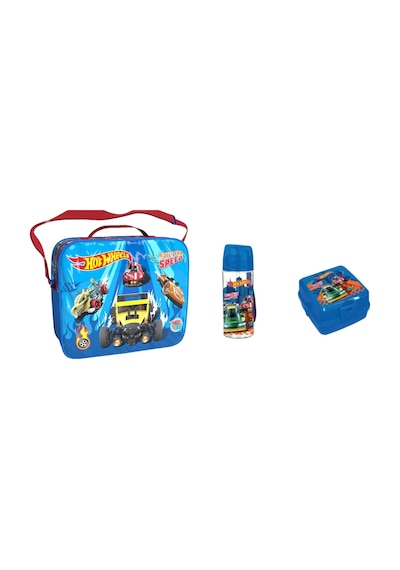 Hot Wheels Mavi Araba Desenli Beslenme Çantası Seti 2484 Sağlığa Zararsız Kullanışlı Tasarım Çok Renkli