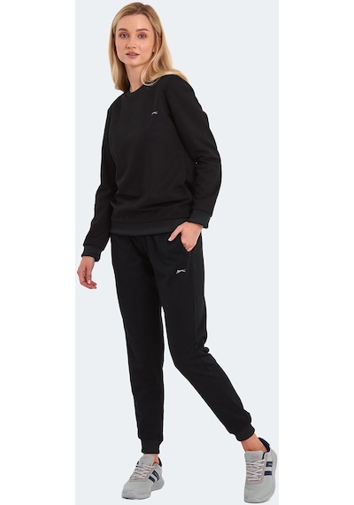 Slazenger OLINDA Kadın Cepli Siyah Eşofman Takımı