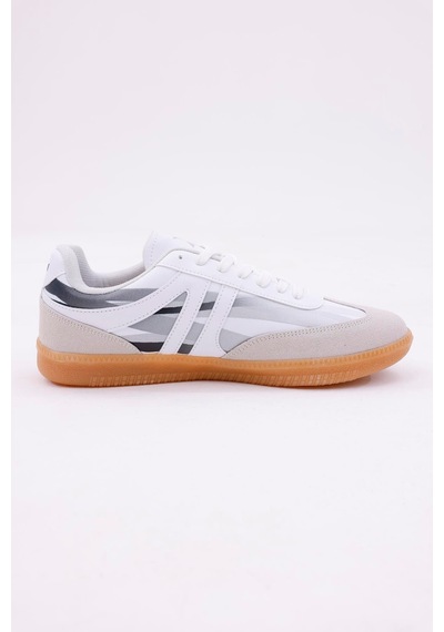 Dijital Baskı Unisex Beyaz-füme Sneaker Ayakkabı Beyaz-füme