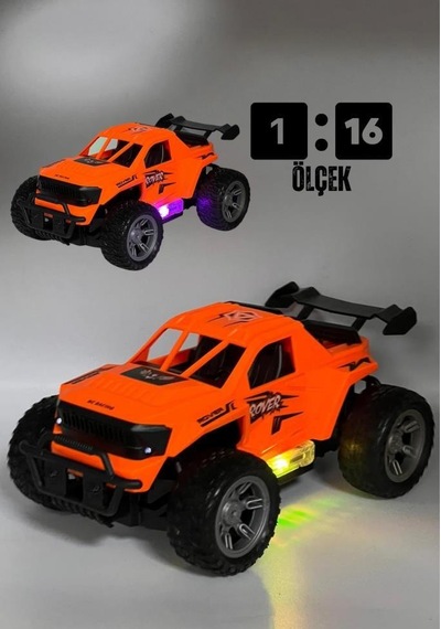 Uzaktan Kumandalı Araba Pick Up Model Şarjlı Işıklı Full Fonksiyon Yan Paneli Işıklı Rc Araç Canavar