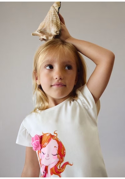 Mayoral Kız Çocuk T-shirt 3007 Ekru