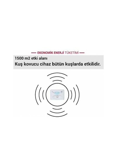 Eb 1500 Kuş Kovucu Cihaz, Sonik Ultrasonik, Karga Kovucu, Martı Kovucu, 1500 M2 Etki Alanı