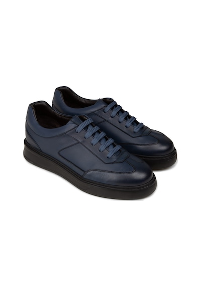 Deery Erkek Mavi Hakiki Deri Sneaker Ayakkabı - 02015mmvıe01 Mavi