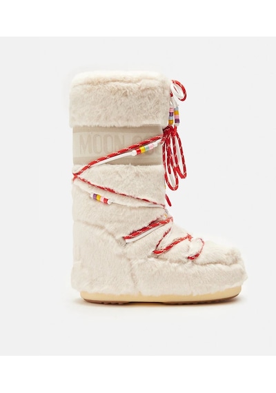 Moon Boot Icon Faux Fur Beads Kadın Bot 80d1408990 Krem