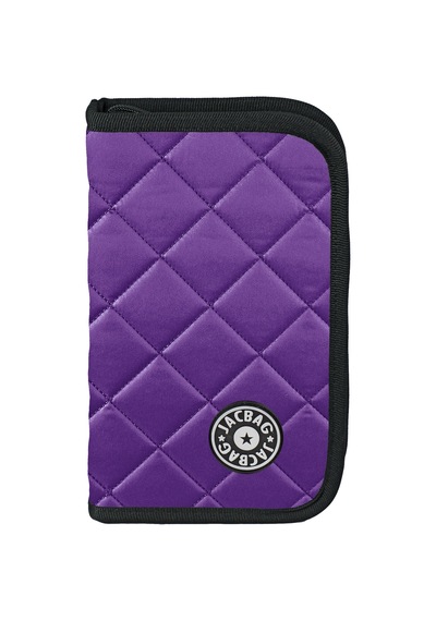 Jacbag Cover Soft-sert Kapaklı Ayraçlı Kapitone Kalem Kutusu Cover Soft-mor renkli