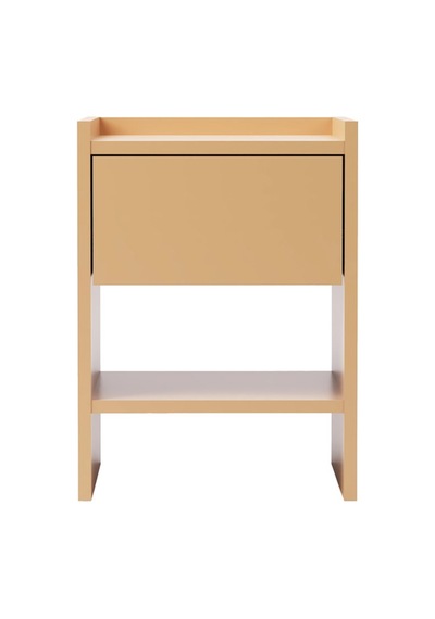 Almo Tek Çekmeceli Komodin Botanik Yeşil Golden Beige