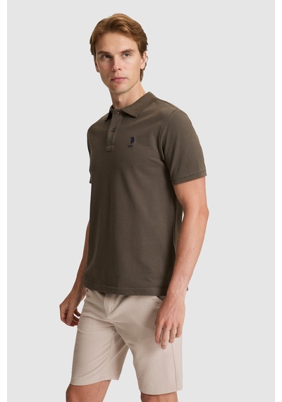 U.S. Polo Assn. U.s. Polo Assn. Erkek Koyu Haki Tişört Basic 50322314-vr111