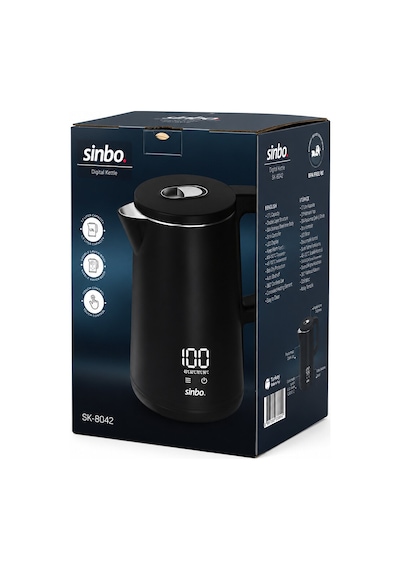Sinbo 1.8 Litre Dijital Kettle - Dokunmatik Ekranlı - Akıllı Su Isıtıcısı