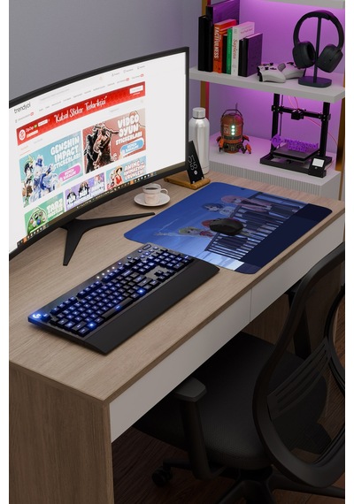 Bochi The Rock Anime V5 - 48x40 Xl Gaming Kauçuk Kaymaz Taban Mouse Pad Fare Altlığı