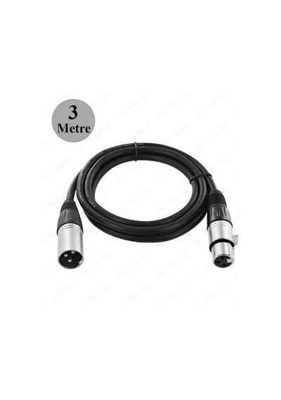3 Pin Xlr Mikrofon Mikser Ses Uzatma Kablosu - 3 Metre