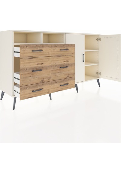 Hyperion Konsol 4 Raflı 6 Çekmeceli 2 Kapaklı 176x44x99 Aytaşı-aytaşı/çam Aytası - Aytası Hyperion Konsol 4 Raflı 6 Çekmeceli 2 Kapaklı 176x44x99 Aytaşı-aytaşı/çam Aytası - Aytası