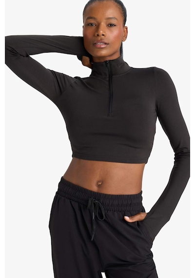 Defacto Defactofit Slim Fit Dar Kesim Fermuarlı Dik Yaka İçi Yumuşak Tüylü Esnek Kumaş Uzun Kollu Tişört W0343az25aubk81 SIYAH Defacto Defactofit Slim Fit Dar Kesim Fermuarlı Dik Yaka İçi Yumuşak Tüylü Esnek Kumaş Uzun Kollu Tişört W0343az25aubk81 SIYAH