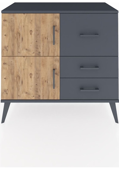 Hyperion Şifonyer Tek Raflı 3 Çekmeceli 2 Kapaklı 88x44x80 Antrasit-çam/antrasit Çam/antrasit Hyperion Şifonyer Tek Raflı 3 Çekmeceli 2 Kapaklı 88x44x80 Antrasit-çam/antrasit Çam/antrasit