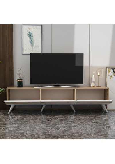 Valentina Tv Ünitesi Beyaz - Çırağan Beyaz-safir Meşe