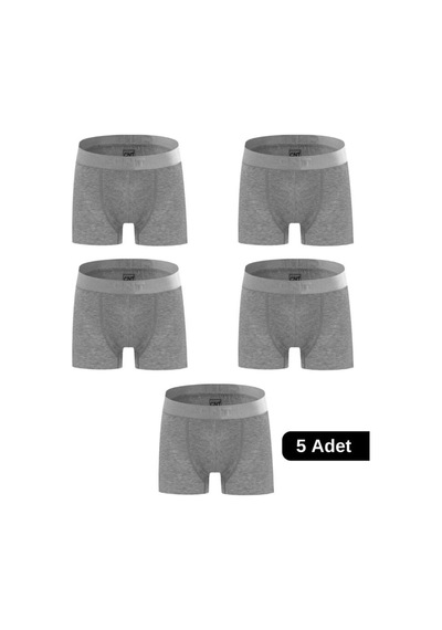 Cnt Erkek Pamuklu Boxer 5'li Paket Gri Gri