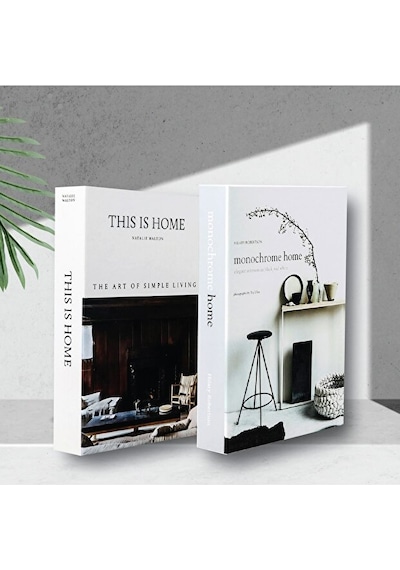 2'li This Is Home & Mono Dekoratif Kitap Kutu