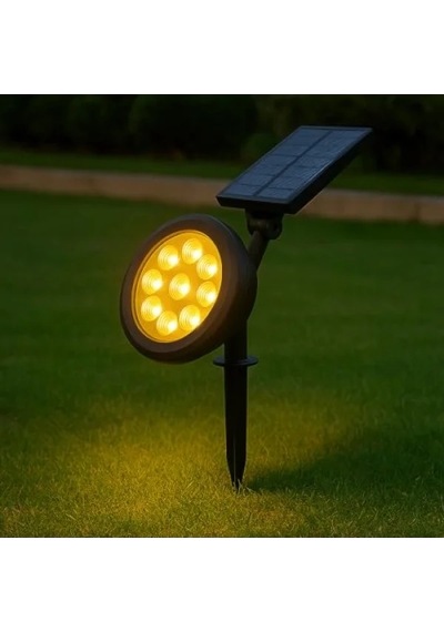 Güneş Enerjili Bahçe Armatürü - 18w, 9 Led, Ip65 Su Geçirmez Açık Lacivert