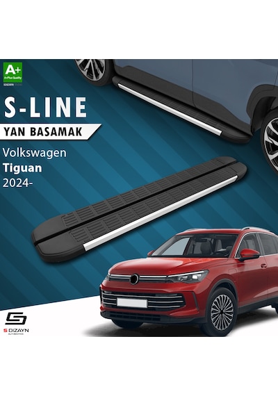 S-dizayn Vw Tiguan 3 S-line Aluminyum Yan Basamak 183 Cm 2024 Üzeri