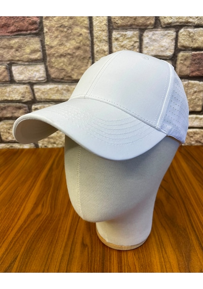 Hamze Paraşüt Mikro Kumaş Yazlık Delikli Unisex Cap Şapka Beyaz