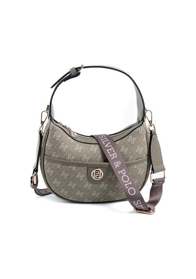 Silver Polo Sp1194 Kadın Omuz Çantası Monogram Y.yeşil-y.yeşil