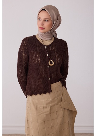 Belli Soyut Desen %100 Twill İpek Eşarp Be28 Vizon