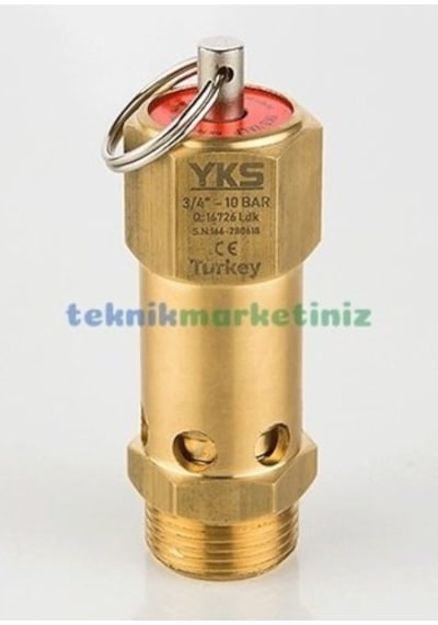 3/4" 6 Bar Sabit Basınçlı Mühürlü Yks Ce Belgeli Emniyet Ventili