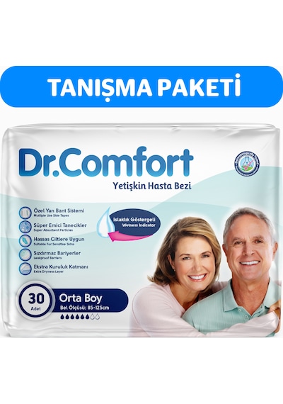 Dr.Comfort Yetişkin Bel Bağlamalı Hasta Bezi M 30'Lu