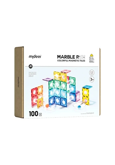 Mideer Renkli Magnetic Tiles Parkur 100 Parça Md1166