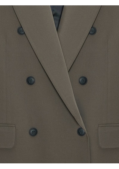 Dilvin 60784 Kruvaze Blazer Ceket-haki Haki