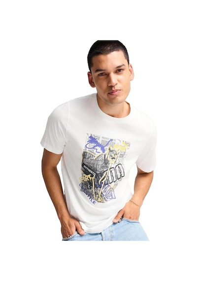 Puma Erkek Spor Tişört Graphics Photoprint Tee 68321302-Beyaz