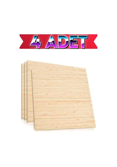 4 Adet 70cmx70cm Kendinden Yapışkanlı Açık Meşe Duvar Paneli Kağıdı Sticker Ofis Salon Otel Nw37 Ahşap