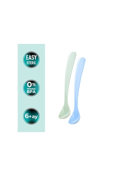 2'li Beslenme Kaşığı Powder Green/blue & Saklama Kutusu