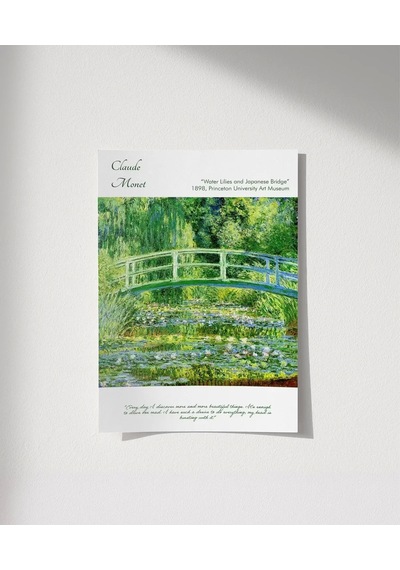 Çerçevesiz Poster Claude Monet Zambaklar Ve Japon Köprüsü