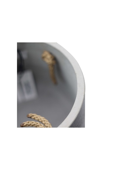Patt M Gri Askılı Fiberstone Saksı Krem