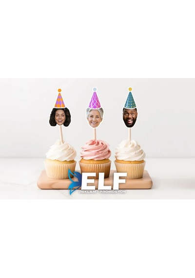 Doğum Günü Kürdan Süsü Cupcake Süs 10 Adet 0