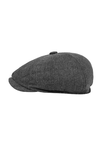 Eleven Markets Kışlık 8 Parca Kaşmir Düz Renk Peaky Blinders Model Erkek Kasket London Şapka Füme Çizgili Füme