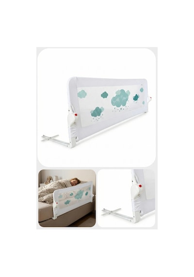Wellgro Littles 150 48 CM Yatak Bariyeri Çocuk Yatak Korkuluğu Yeşil