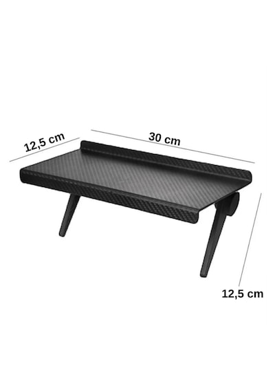 Tineke 30x12 Cm Katlanabilir Katlanabilir Televizyon Tv Standı Ayarlanabilir Ekran Üstü Raf Portatif Eşya Siyah